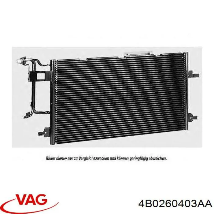 4B0260403AA VAG Radiador de aire acondicionado