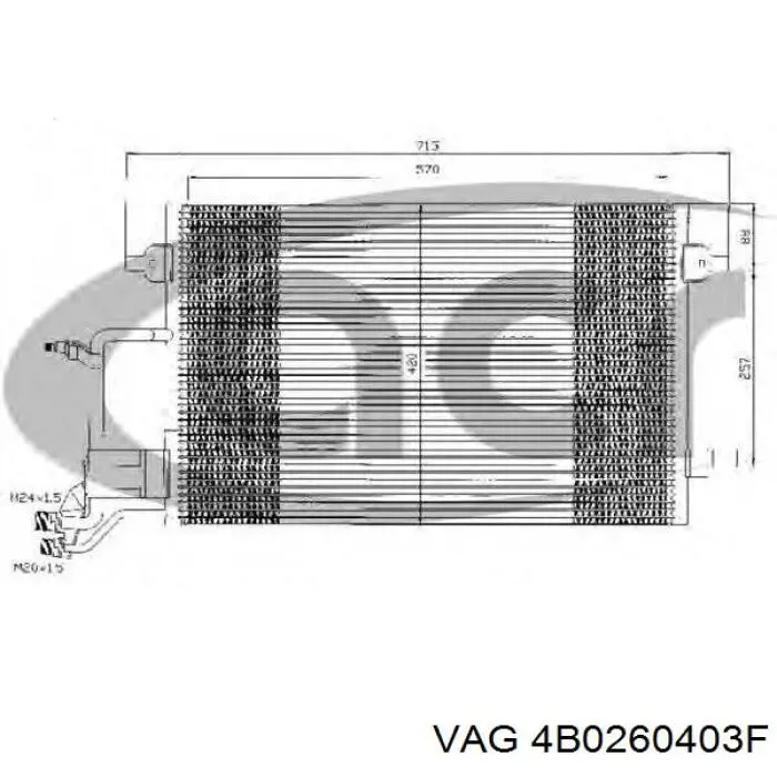 4B0260403F VAG condensador aire acondicionado
