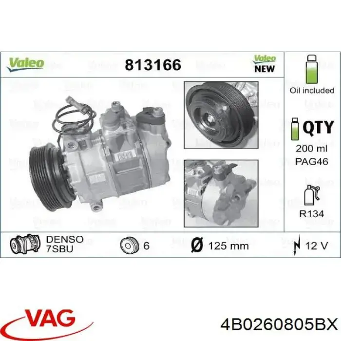 Compresor ac VAG 4B0260805BX precio, desde 103,09 EUR