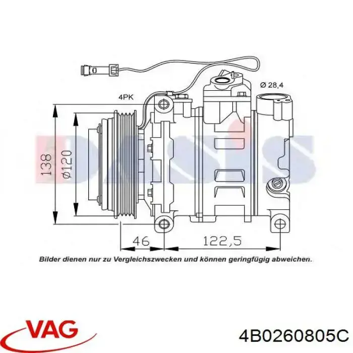 Compresor de ac VAG 4B0260805C