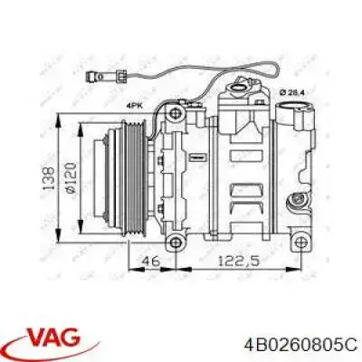 4B0260805C VAG compresor de aire acondicionado