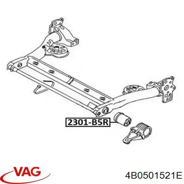 Soporte de viga trasera 4B0501521E VAG