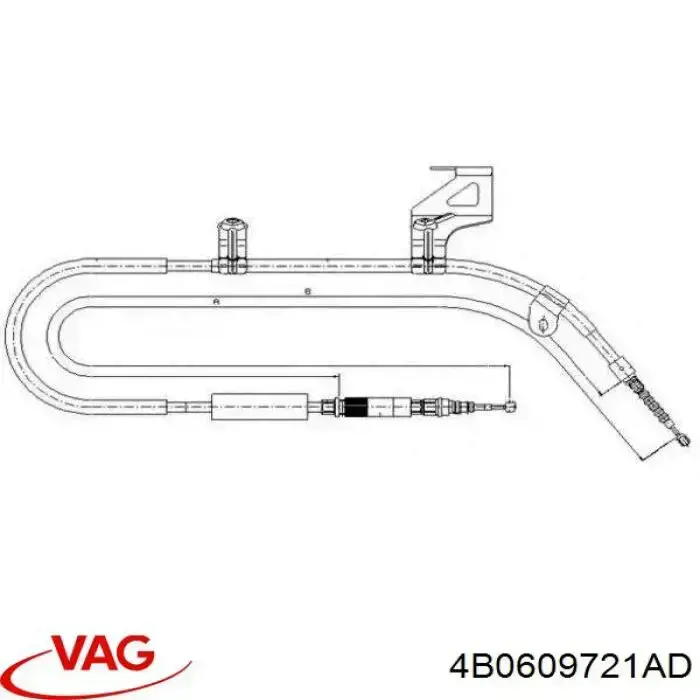 Comprar 4B0609721AD VAG Cable de freno de mano trasero derecho/izquierdo
