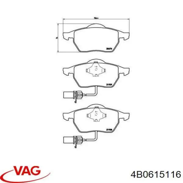 Pastillas de freno delanteras Audi A6 4F2