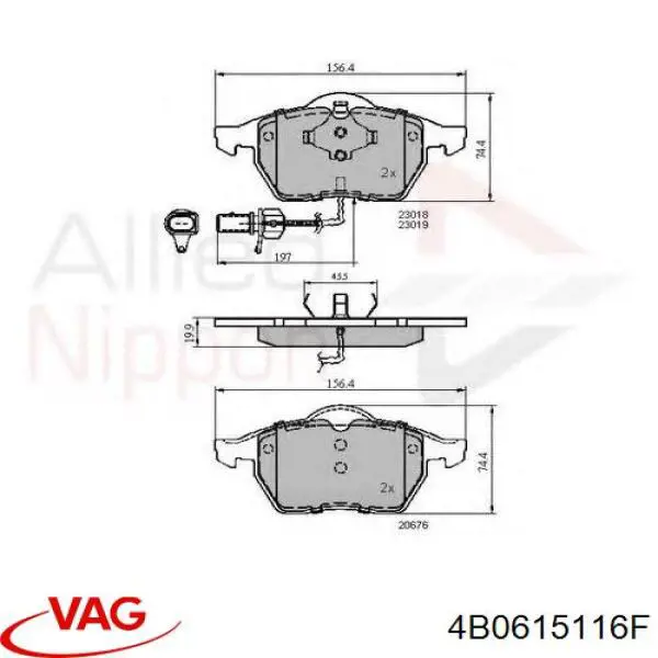 Pastillas de freno delanteras Audi A6 4F2