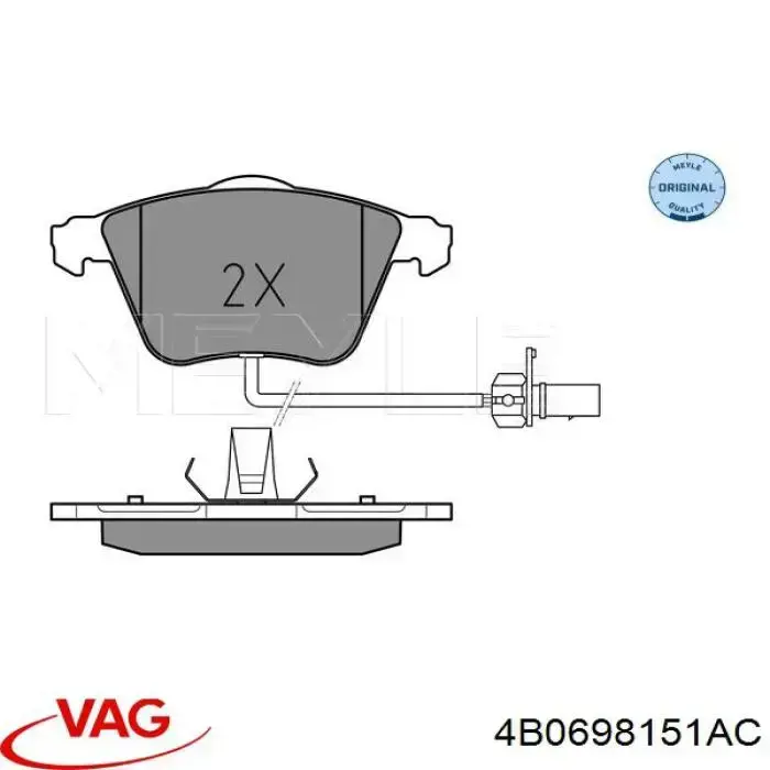 Pastillas de freno delanteras VAG 4B0698151AC