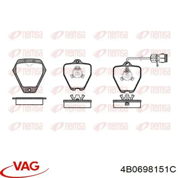 Pastillas freno delanteras VAG 4B0698151C precio, desde 43,65 EUR