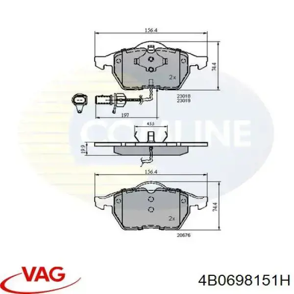 Pastillas de freno delanteras Audi A6 4F2