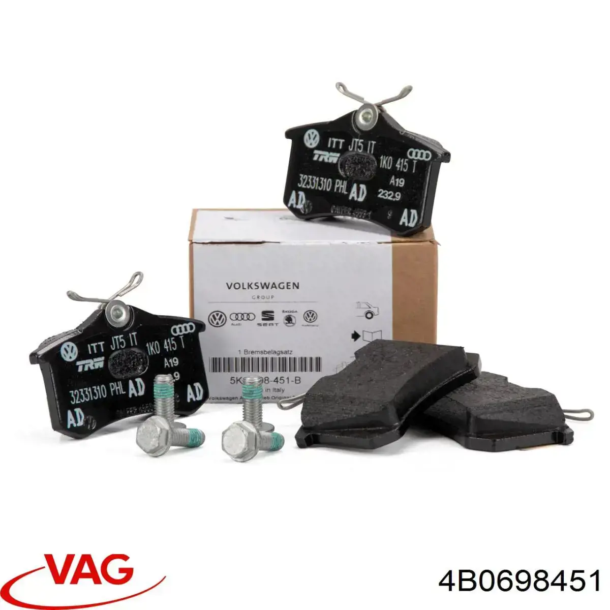 Comprar 4B0698451 VAG Pastillas de freno traseras