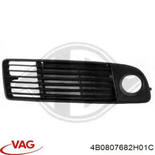 4B0807682H01C VAG Tapa de rejilla de faro antiniebla delantero derecho