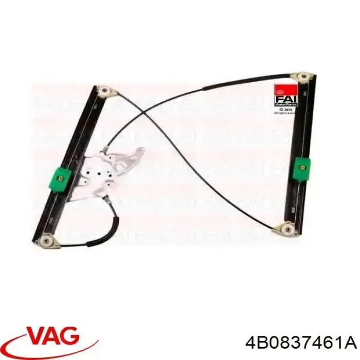 Mecanismo de elevalunas, puerta delantera izquierda 4B0837461 VAG