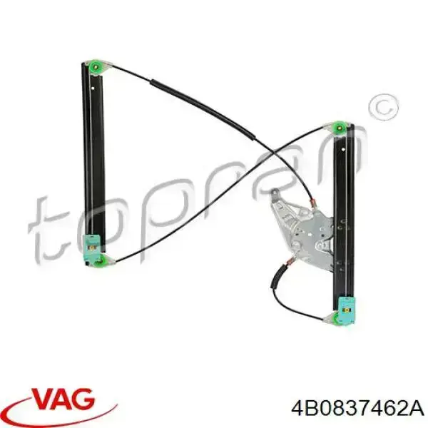 Mecanismo de elevalunas, puerta delantera derecha 4B0837462 VAG