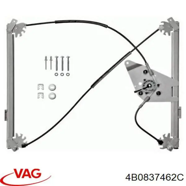 4B0837462C VAG Mecanismo levanta, puerta delantera derecha