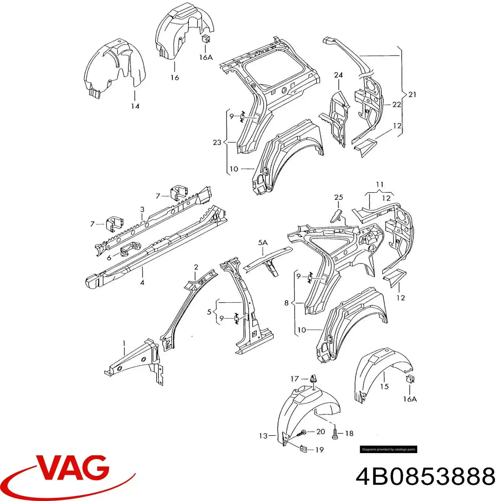  VAG 4B0853888 precio, desde  