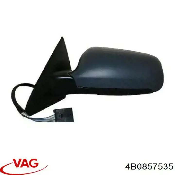 Cristal de espejo retrovisor exterior izquierdo 4B0857535 VAG