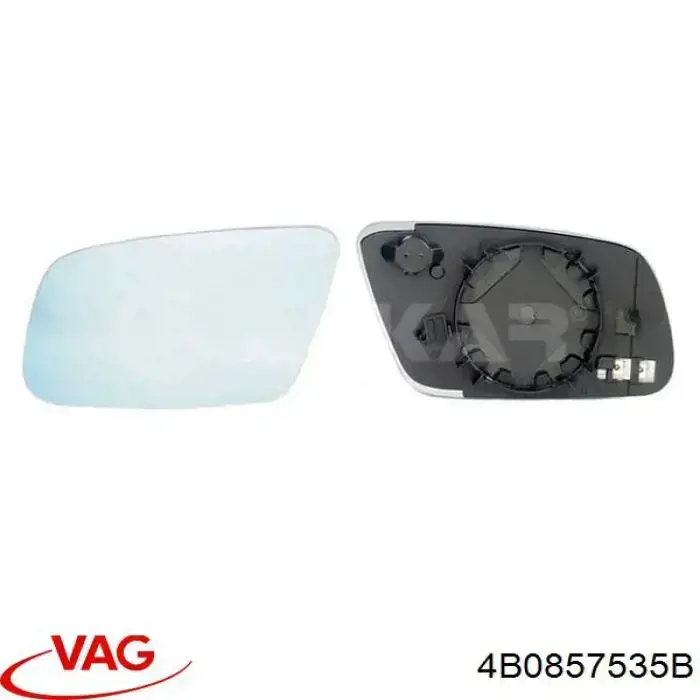 Cristal de espejo retrovisor exterior izquierdo 4B0857535B VAG