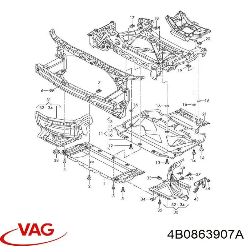  VAG 4B0863907A precio, desde 1,39 EUR