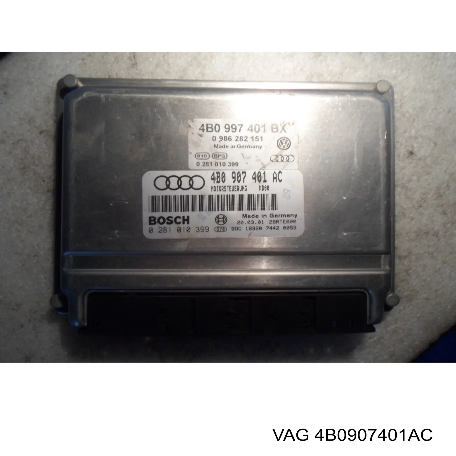 4B0907401AC VAG módulo de control del motor (ecu)