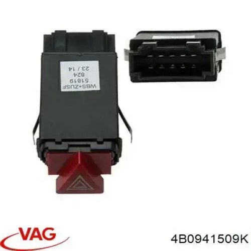 Comprar 4B0941509K VAG Boton de luz de emergencía