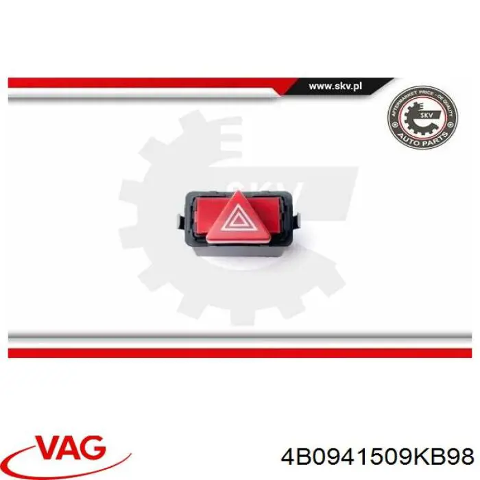 Boton de luz de emergencía 4B0941509KB98 VAG