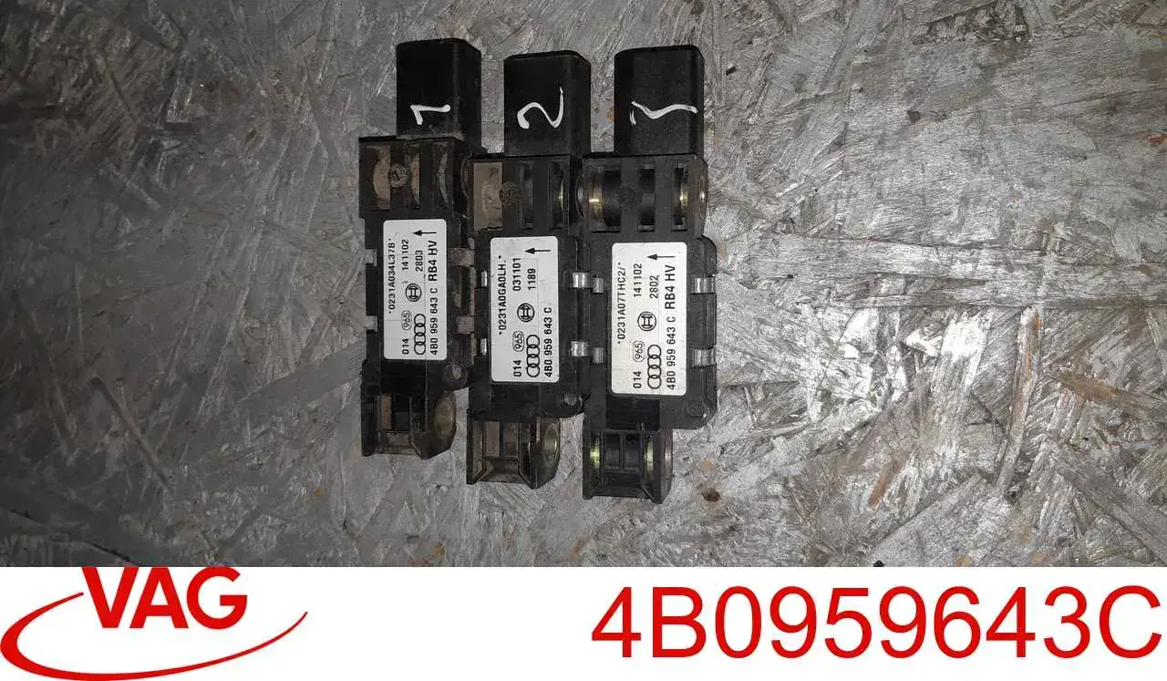 Sensor de airbag delantero VAG 4B0959643C precio, desde 31,94 EUR