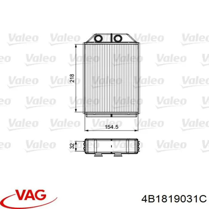 Comprar 4B1819031C VAG Radiador calefacción