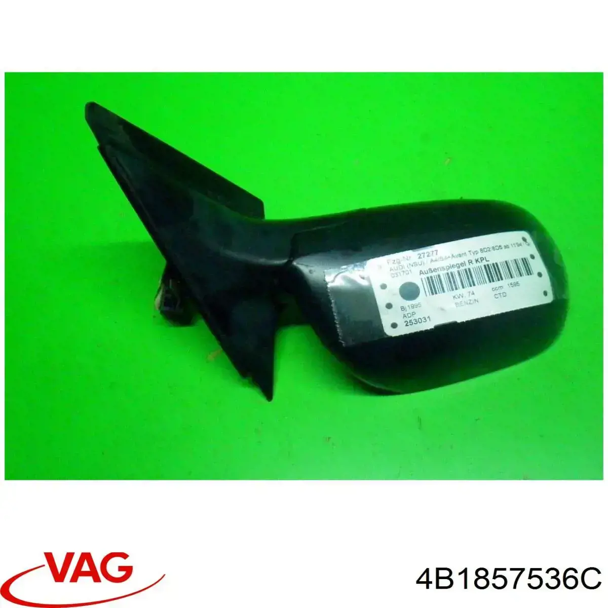 Cristal de retrovisor exterior derecho VAG 4B1857536C