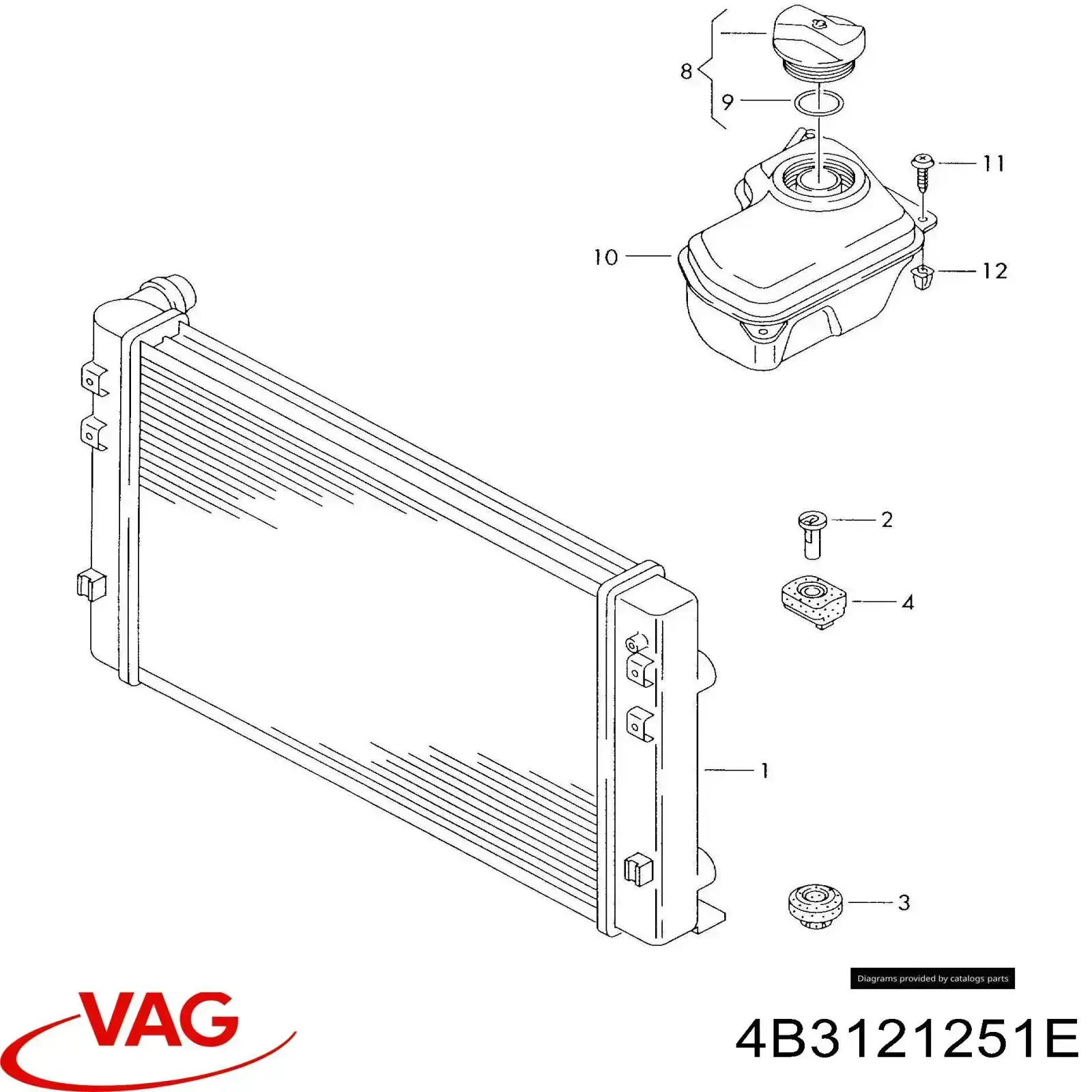 4B3121251E VAG Refrigeración del motor