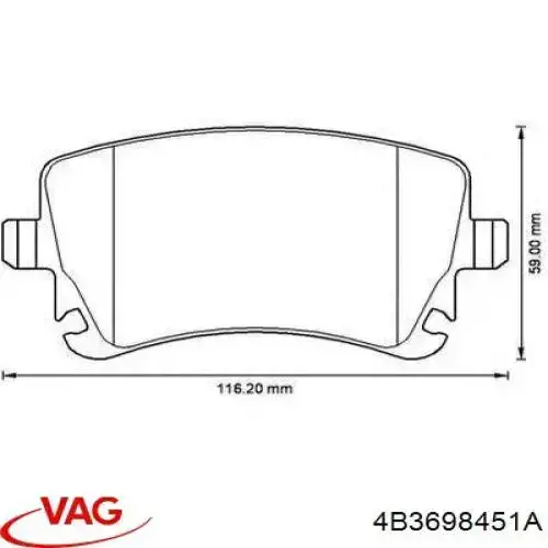 Pastillas traseras de freno VAG 4B3698451A precio, desde 45,99 EUR