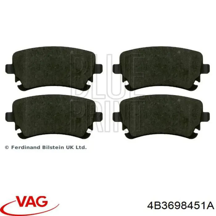 Comprar 4B3698451A VAG Pastillas de freno traseras