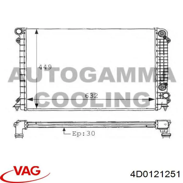Água radiador VAG 4D0121251 precio, desde 159,07 EUR