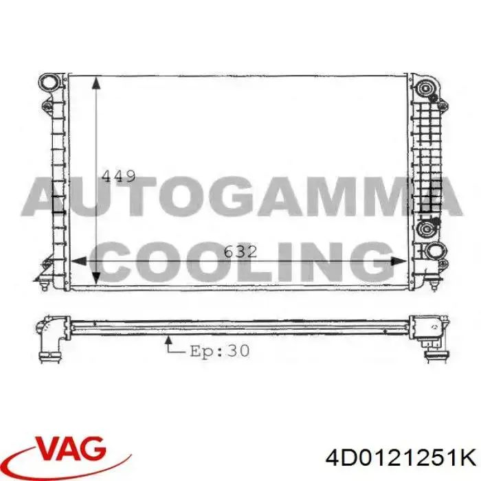 Comprar 4D0121251K VAG Radiador de auto
