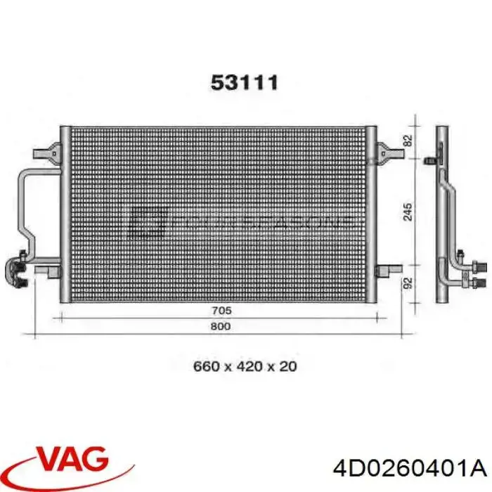 Aire acondicionado capacitor VAG 4D0260401A precio, desde 79,86 EUR