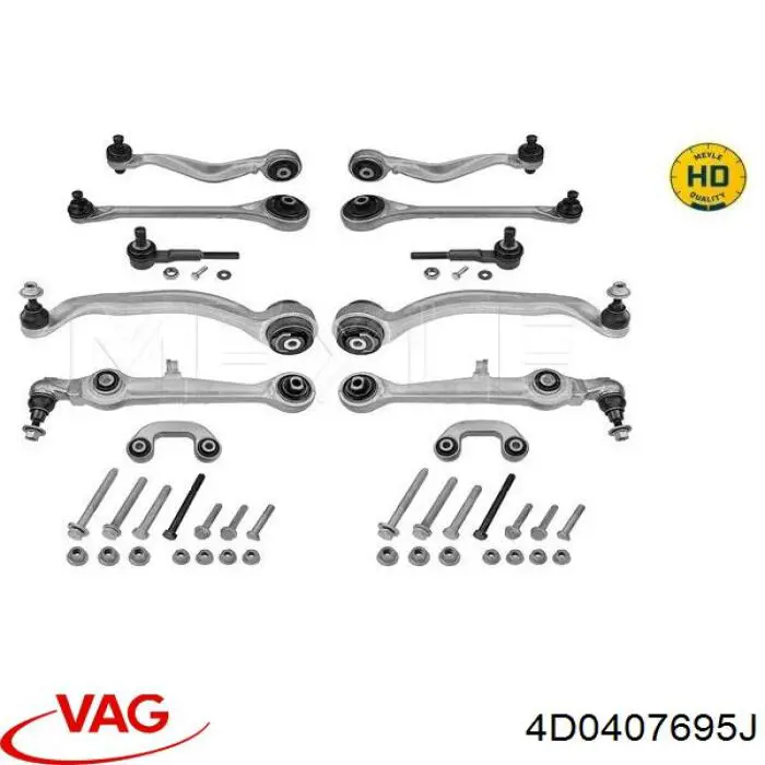 Brazo inferior izquierdo de la suspensión delantera 4D0407695J VAG