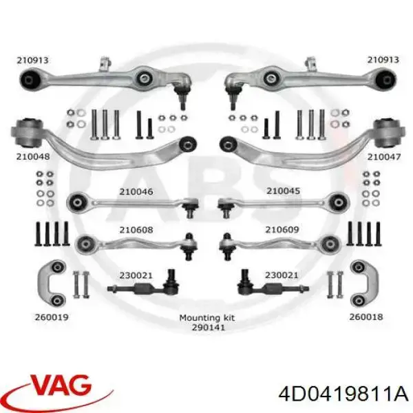 Comprar 4D0419811A VAG Rótula barra de acoplamiento exterior