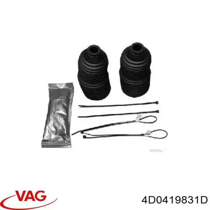 Guardapolvo de dirección izquierdo (cremallera) VAG 4D0419831D precio, desde 7,17 EUR