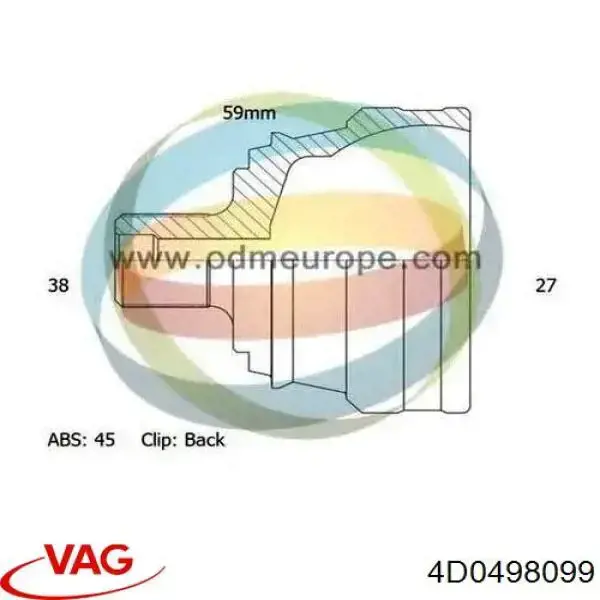 Comprar 4D0498099 VAG Junta homocinetica