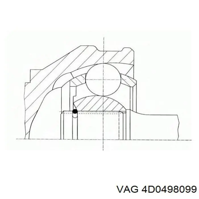 Junta homocinética exterior delantera VAG 4D0498099