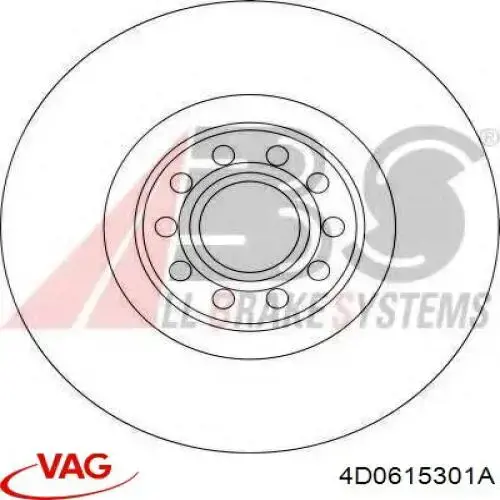 Comprar 4D0615301A VAG Freno de disco delantero