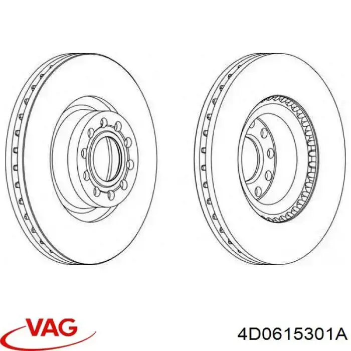 Frenos delanteros VAG 4D0615301A precio, desde 61,86 EUR