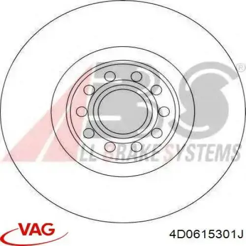 Disco de freno delantero VAG 4D0615301J