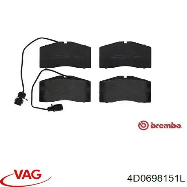 Pastillas de freno 4D0698151L VAG