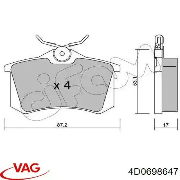 Juego de reparación, pinza de freno delantero Volvo V40 525, 526
