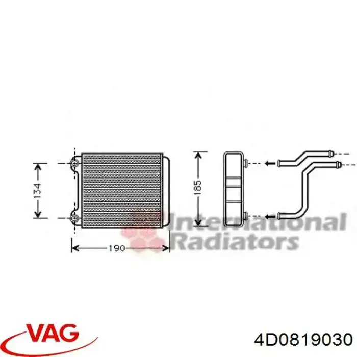 4D0819030 VAG radiador calefacción