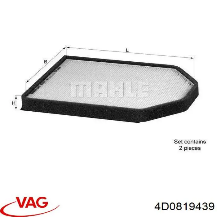 Comprar 4D0819439 VAG Filtro de aire del habitáculo