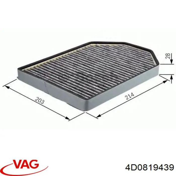 Filtro de polen VAG 4D0819439