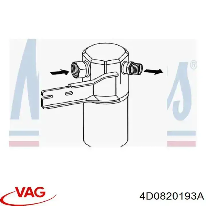 4D0820193A VAG receptor-secador del aire acondicionado