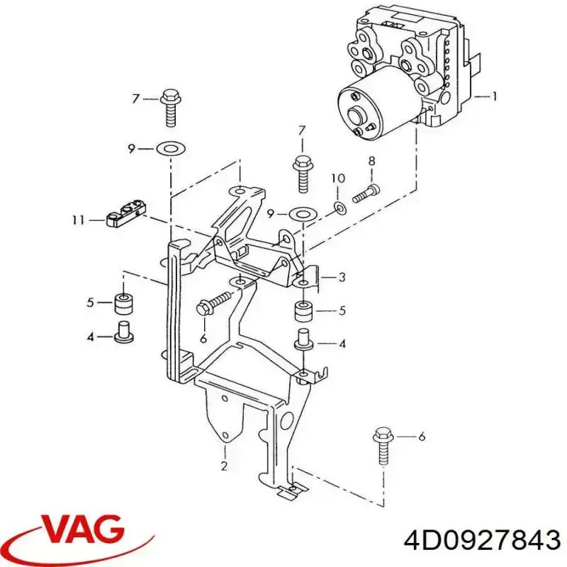 Bloque hidráulico ABS VAG 4D0927843 precio, desde 57,78 EUR