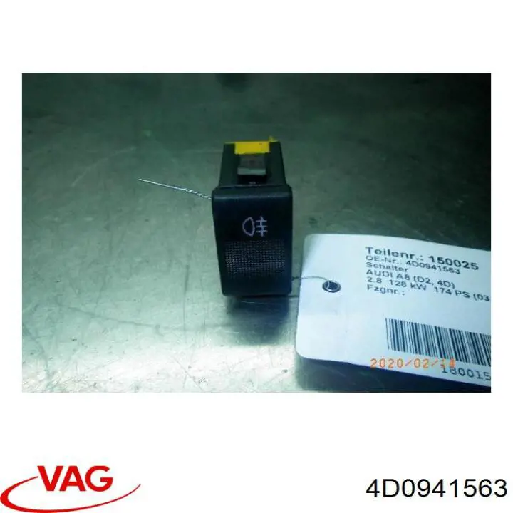 Comprar 4D0941563 VAG Interruptor de las luces antiniebla
