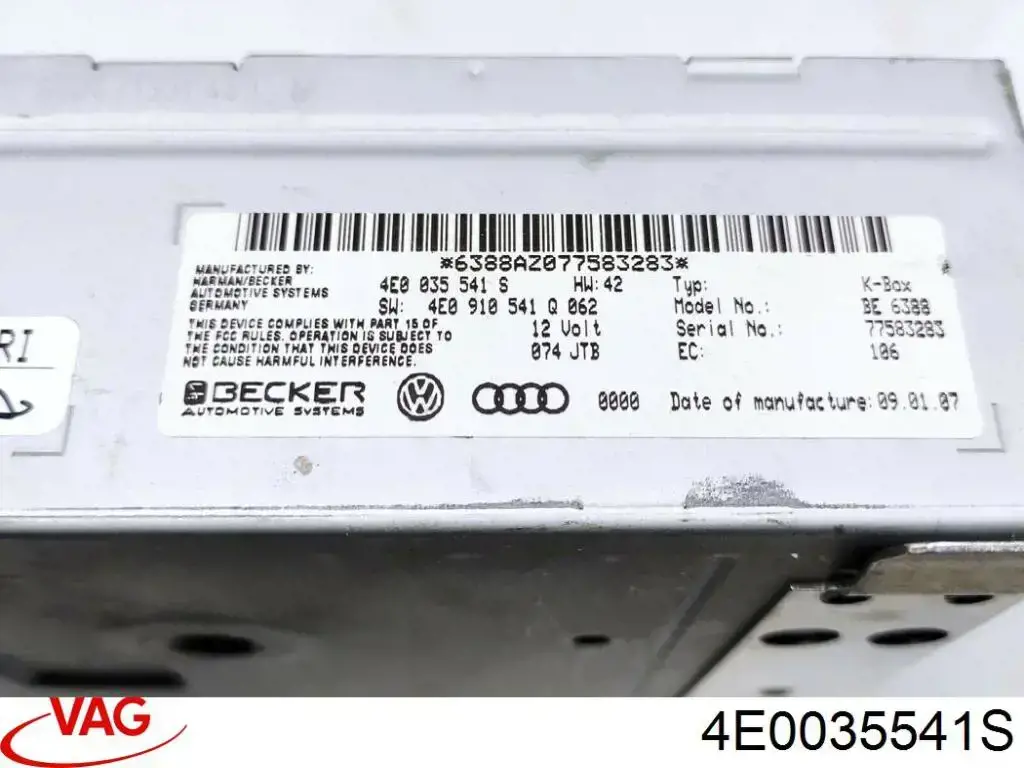 Unidad de control multimedia VAG 4E0035541S precio, desde 74,05 EUR